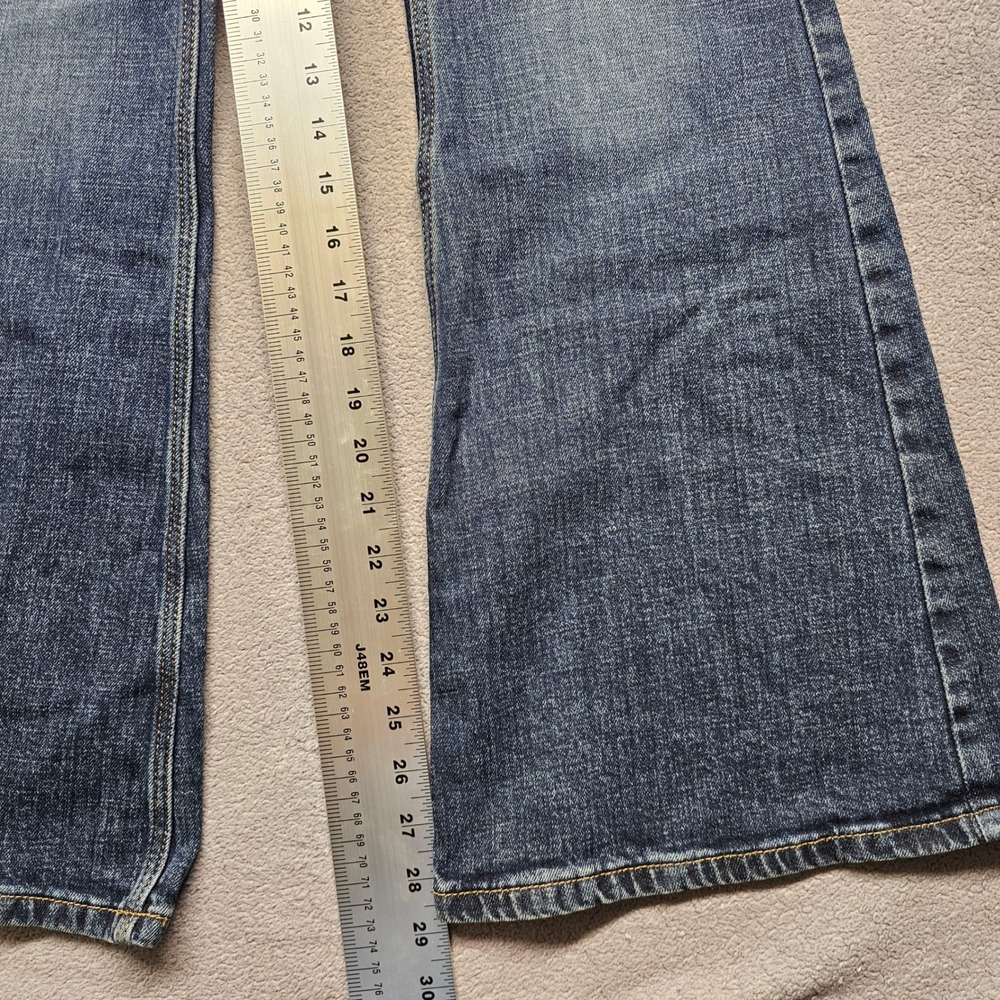 NWT Wrangler High Rise Fierce Flare Jeans Medium Wash Blue Boho Retro Size 0x30 - Picture 3 of 12